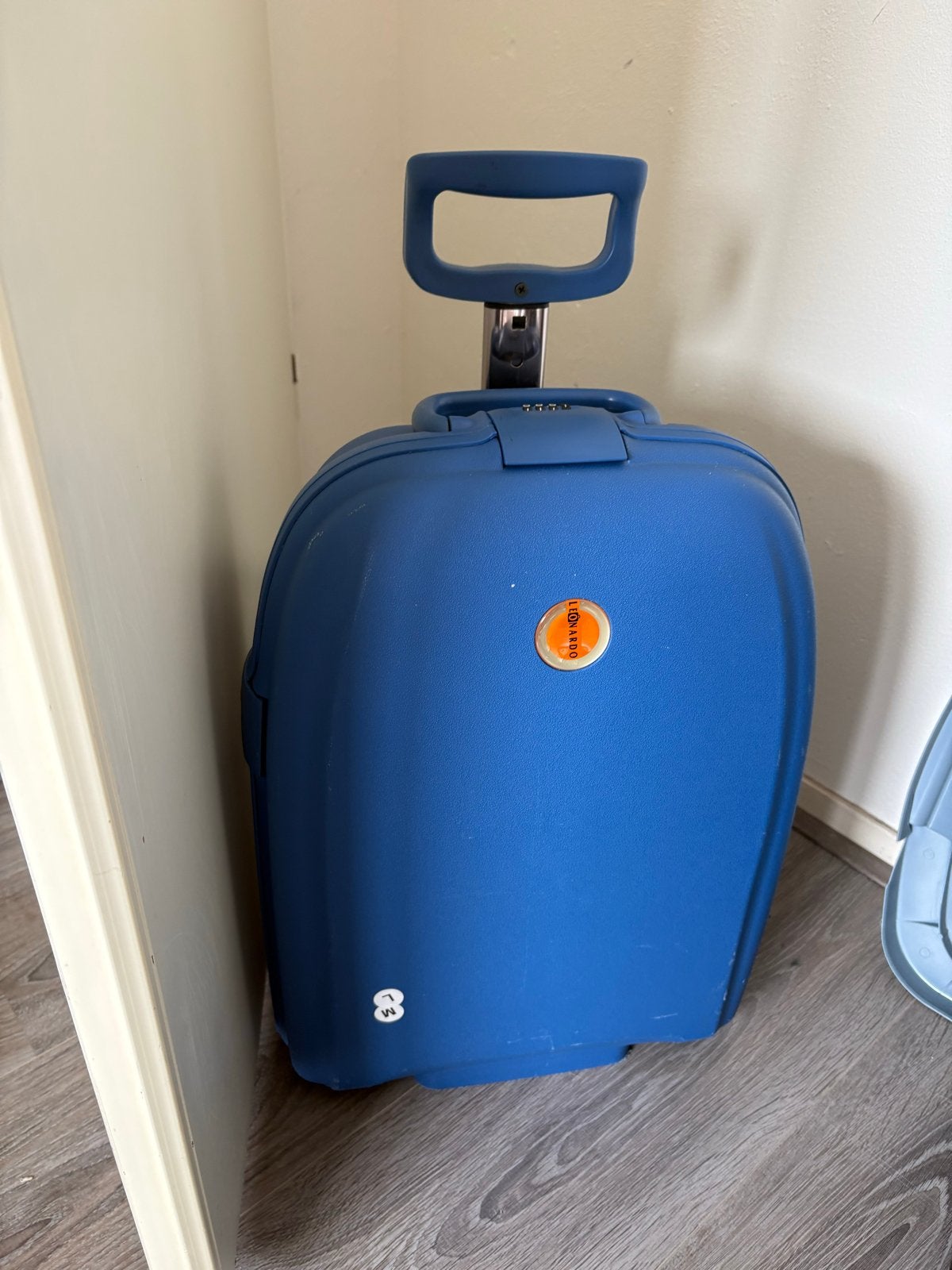 Leonardo handbagage koffer - Blauw, Ophalen, Gebruikt, 50 tot 60 cm, Hard kunststof