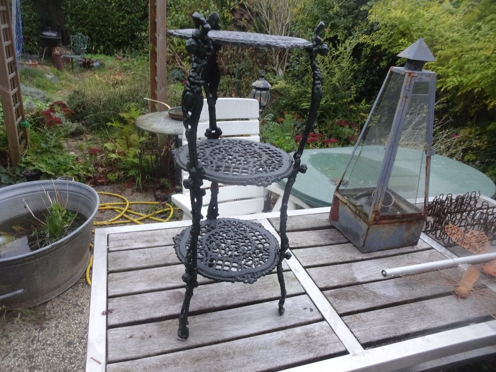 retro vintage groene aluminium planten tafel, Ophalen