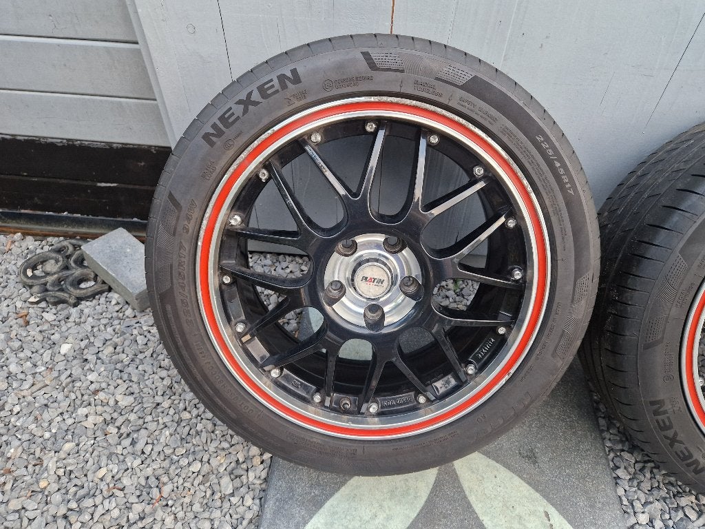 Platin 17 inch velgen 5x112 225/45/17, Auto-onderdelen, Ophalen, Gebruikt, ., Banden en Velgen
