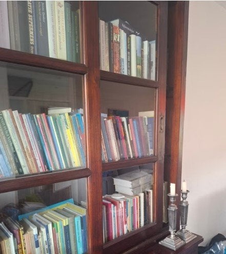 Buffetkast massief teakhout, Ophalen, Stijlvol klassiek, Met deur(en), 200 cm of meer