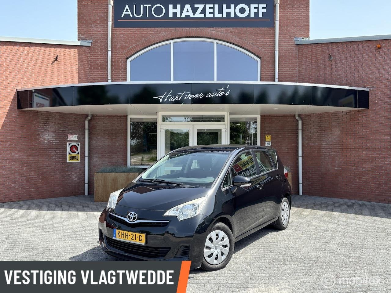 Toyota Verso S 1.3 VVT-i Comfort | Airco | Hoge zit | Elekt., Auto's, Voorwielaandrijving, Euro 5, Gebruikt, Zwart