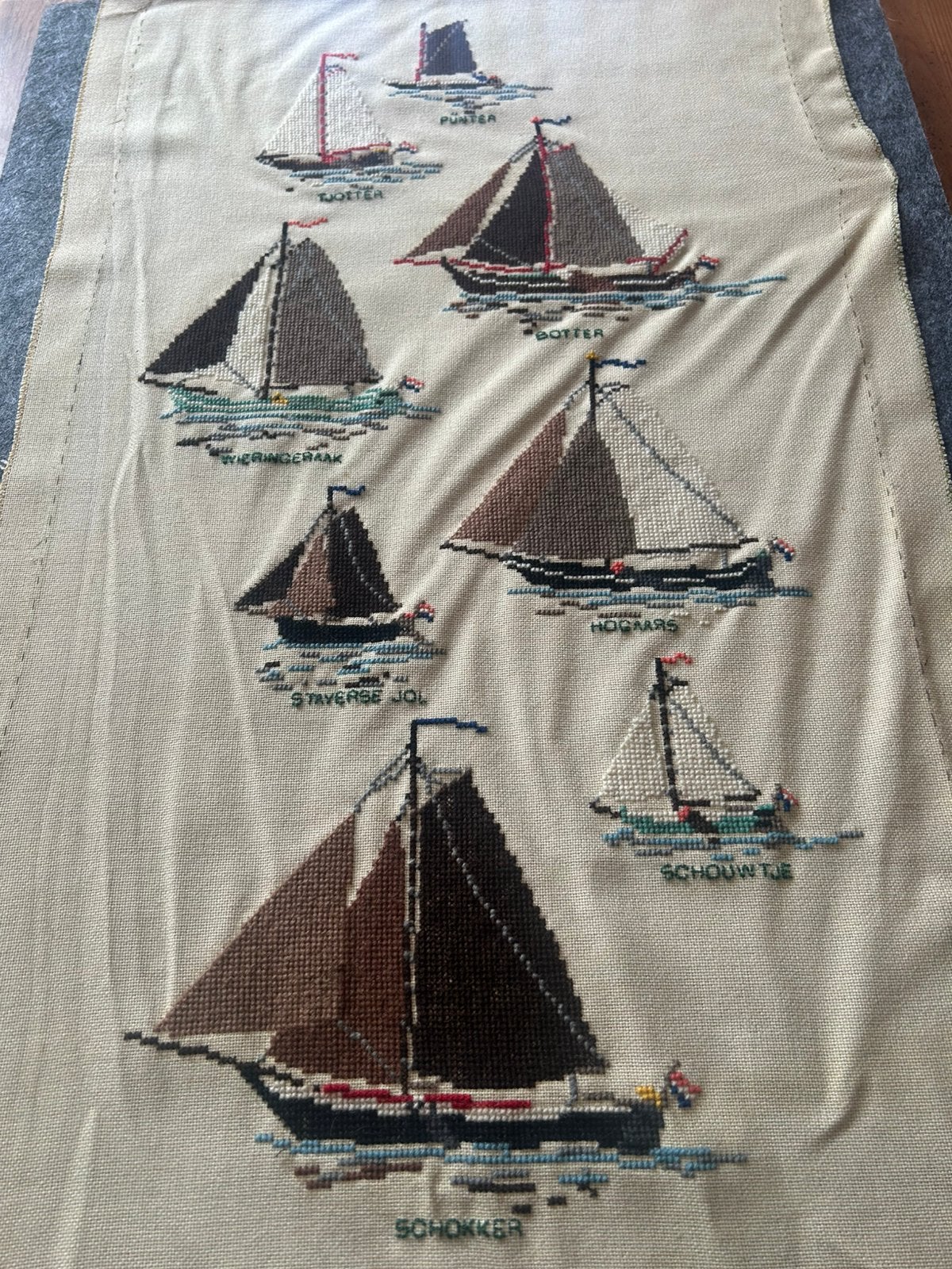 Geborduurde oud Hollandse Schepen, Ophalen of Verzenden