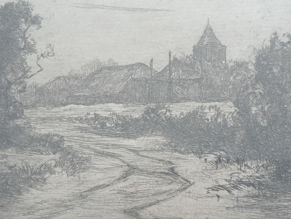 Willem Noordijk Ets Oud Blaricum, Ophalen of Verzenden