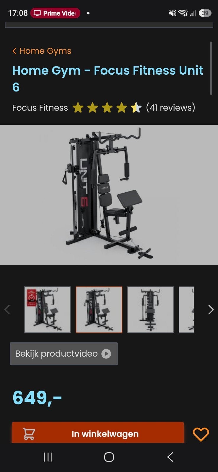 Focus Fitness Unit 6 Home Gym - Krachtstation, Sport en Fitness, Ophalen of Verzenden, Zo goed als nieuw, Benen, Krachtstation