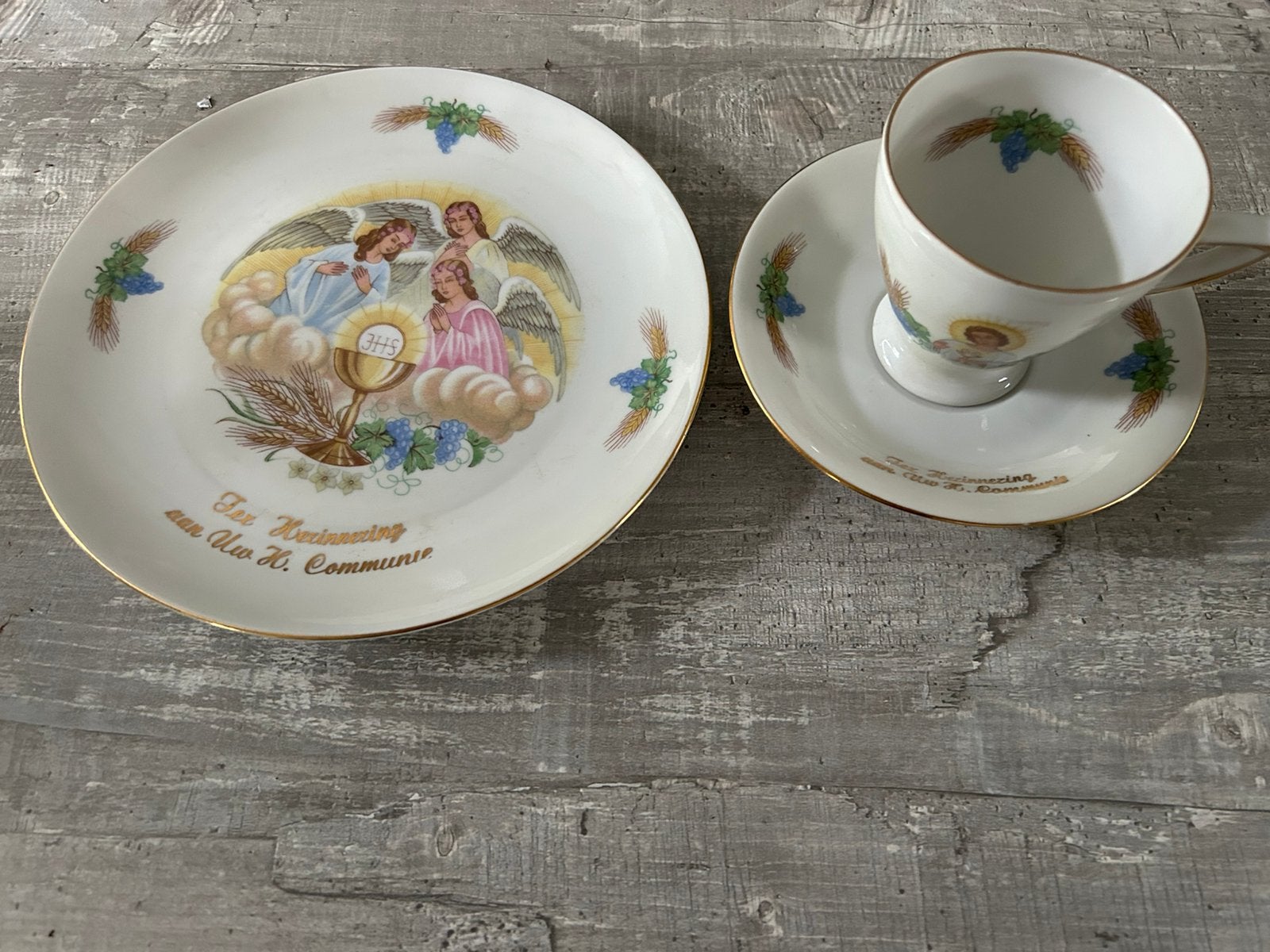 Vintage communie set 62 jaar oud, Antiek en Kunst, Ophalen of Verzenden