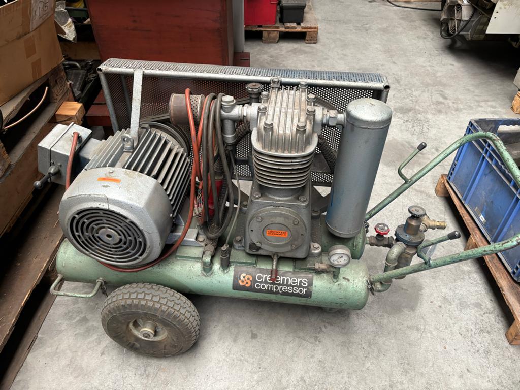 Creemers Mobiel 1200 Compressor, Ophalen, 6 tot 10 bar, Zo goed als nieuw, 25 tot 100 liter