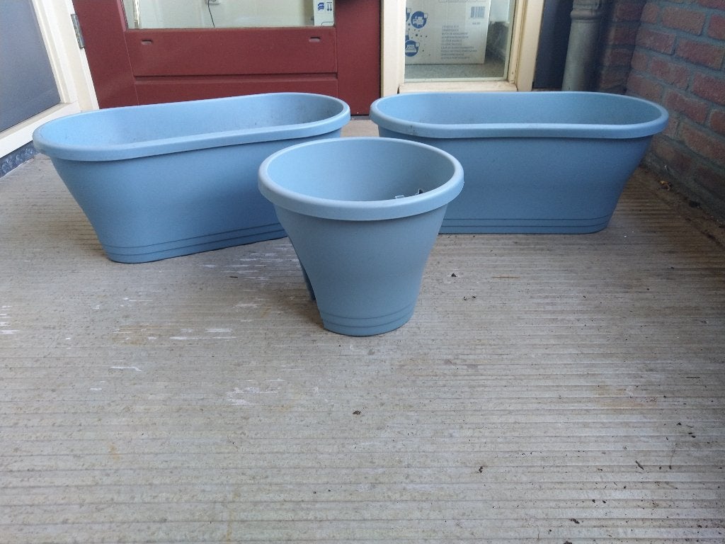Bloembakken, Tuin en Terras, Ophalen, Kunststof, Gebruikt, Minder dan 30 cm