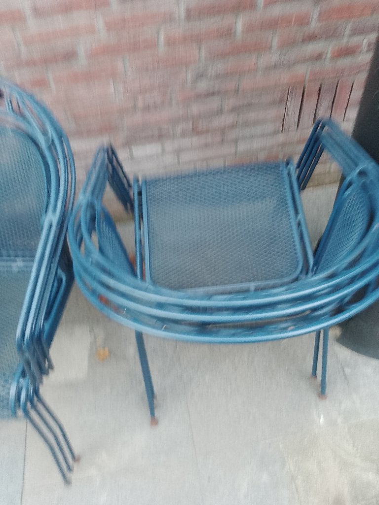 Kettler Toledo tuinstoelen 6, Ophalen, Gebruikt, Metaal, Stapelbaar