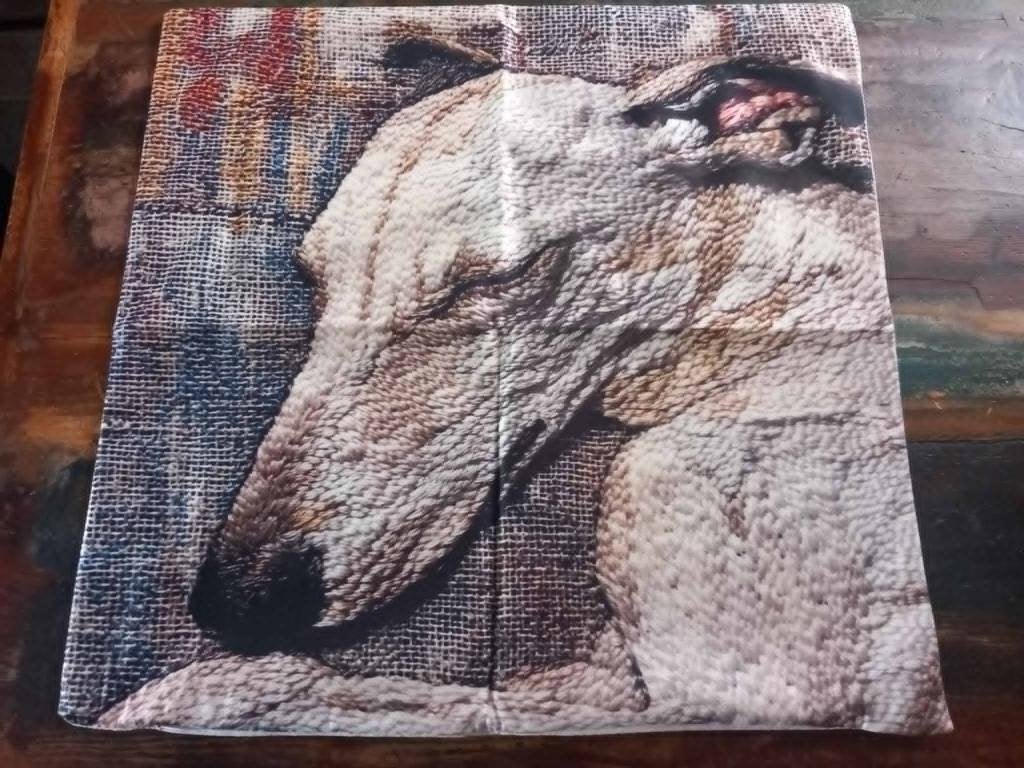 Set van 2 Galgo/Greyhound Kussenhoezen, Overige merken, Met print, Nieuw, Meerkleurig