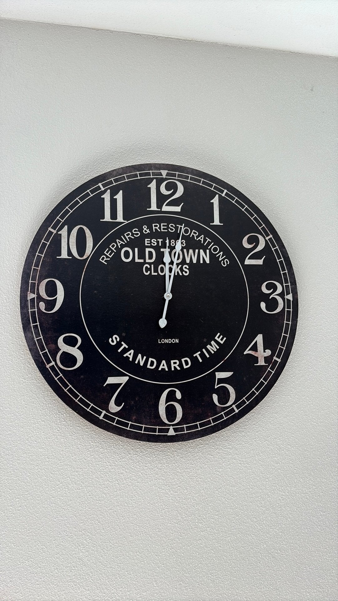 Klok, Ophalen, Analoog, Zwart, Wandklok