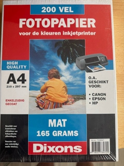 Foto papier, A4, Mat, Nieuw, Overige merken