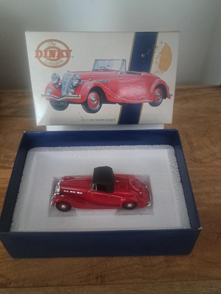 Dinky matchbox model 1939 triumph dolomite, Gebruikt, Auto, England /china, Ophalen of Verzenden