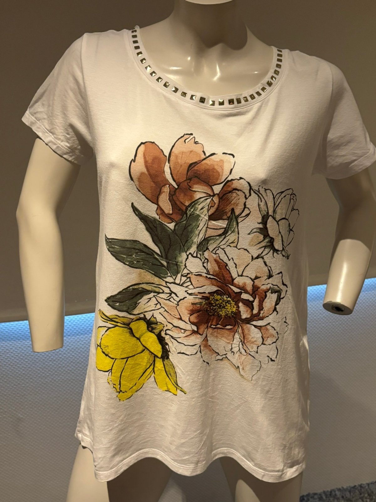 Twinset shirt met noppen maat m, Maat 38/40 (M), ., Wit, Ophalen of Verzenden