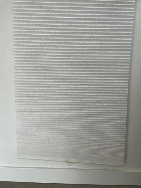 Wit plissé gordijn Ikea 120 cm breed, Huis en Inrichting, Ophalen, 120 cm, Gebruikt, Wit