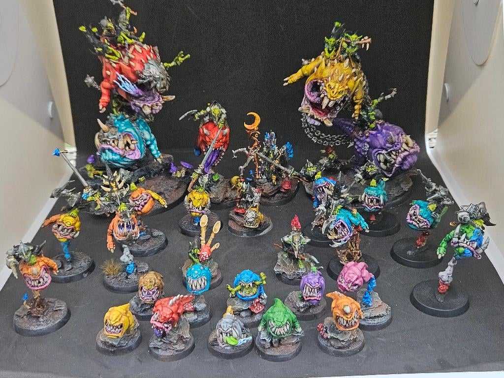 Gloomspite gitz squig leger fully painted, Hobby en Vrije tijd, Wargaming, Zo goed als nieuw, Warhammer, Figuurtje(s), Geverfd