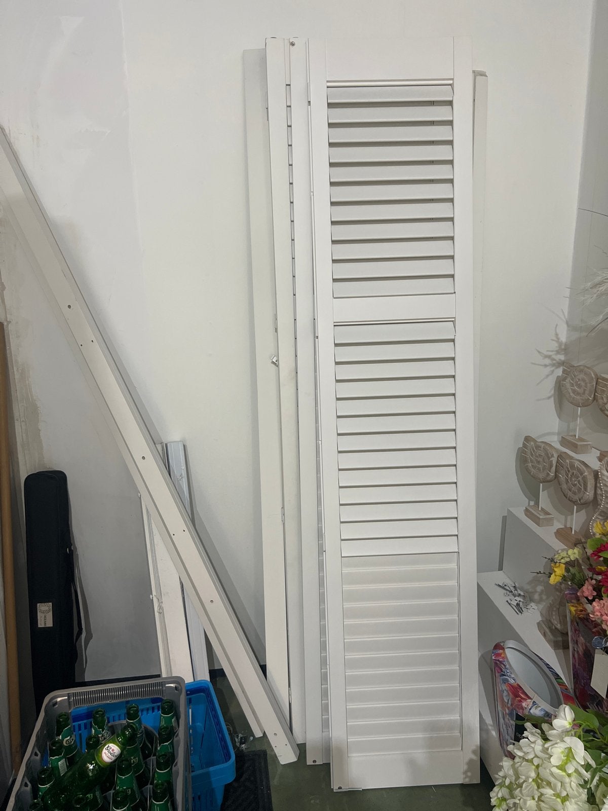 Witte Shutters - Elegant en Functioneel Raamdecoratie, Gebruikt, 200 cm of meer, Wit, Ophalen of Verzenden