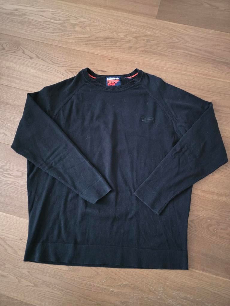 Superdry trui orgineel zwart 3XL zgan, Ophalen of Verzenden, Zo goed als nieuw, Overige maten, Zwart