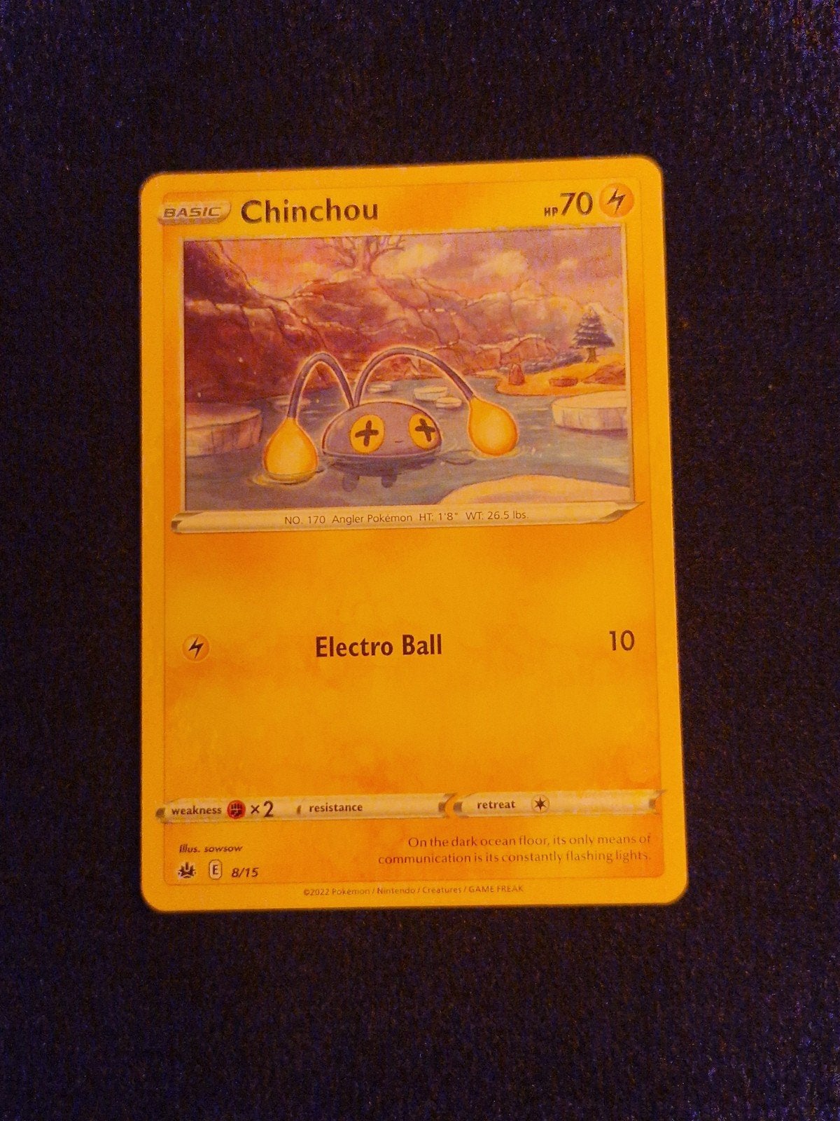 Chinchou Pokémon Kaart 8/15 McDonald's Match Battle 2022, Hobby en Vrije tijd, Ophalen of Verzenden