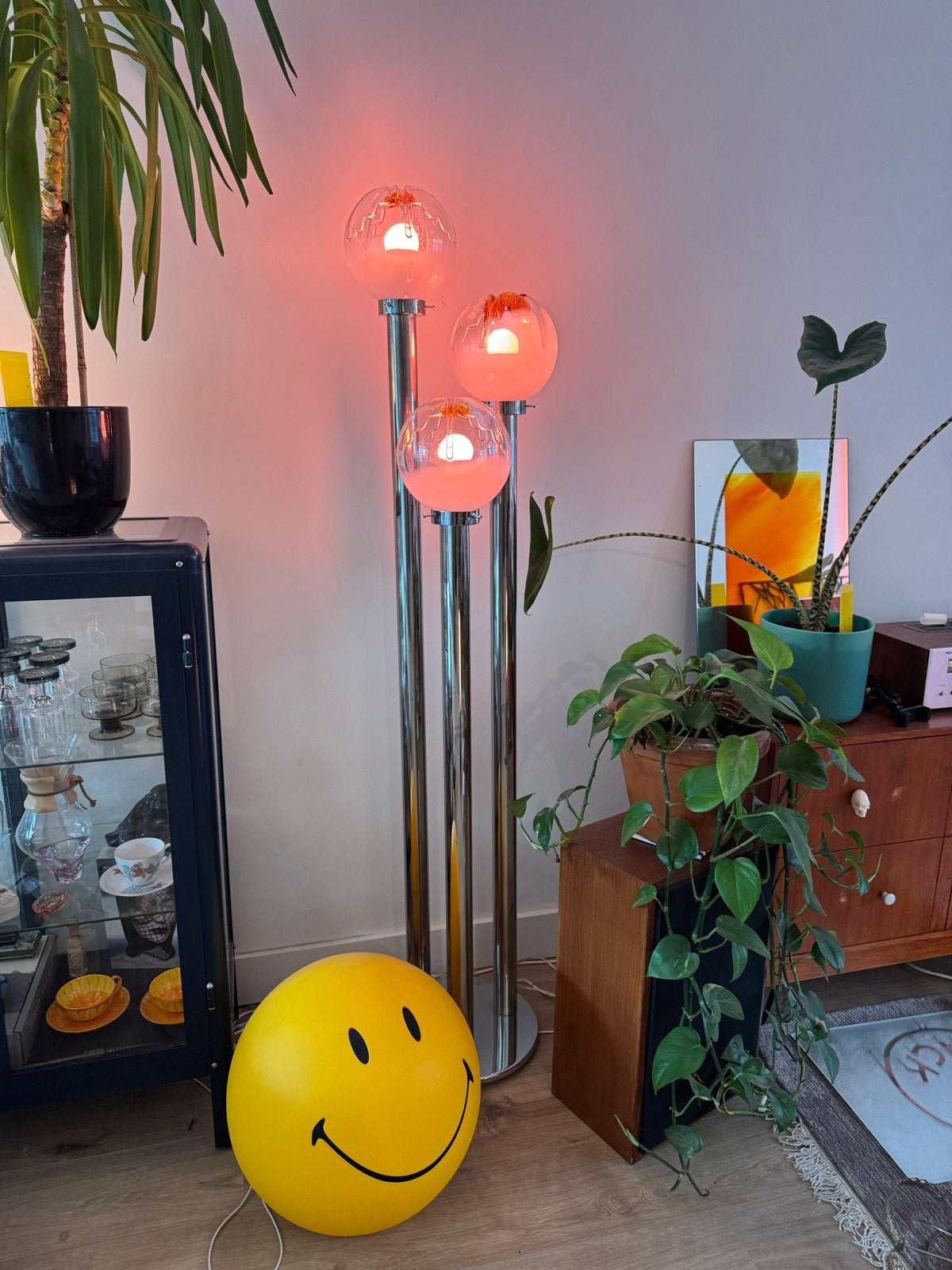 Zeldzame Mazzega Vloerlamp - Toni Zuccheri Design, Ophalen, Gebruikt, Glas, 150 tot 200 cm