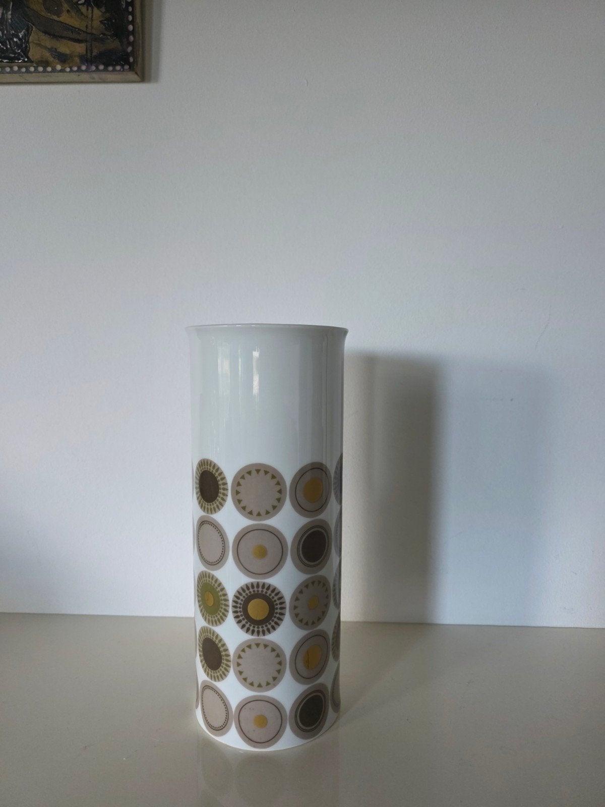 Vintage Medaillon vaas, Hans Theo Baumann, Thomas Germany, Huis en Inrichting, Overige materialen, Gebruikt, 27 cm, Ophalen of Verzenden