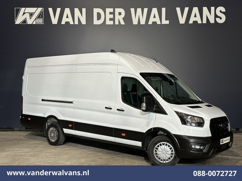 Ford Transit 2.0 TDCI 131pk L4H3 Jumbo Euro6 Airco | Camera, Auto's, Stof, 4 cilinders, Wit, Bedrijf