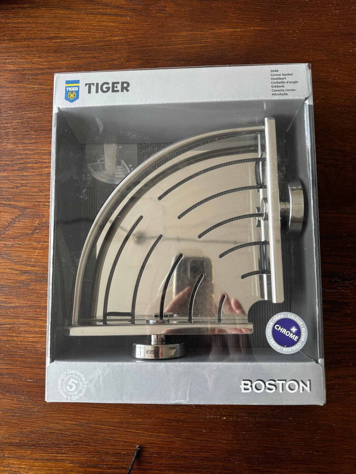 Tiger Boston Hoekrekje Chroom - Nieuw in verpakking, Ophalen of Verzenden, Nieuw, Overige kleuren, Overige typen