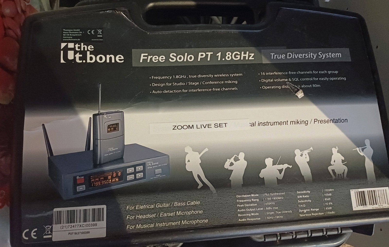 Draadloze microfoonset:  Free Solo DR 1.8GHz, Ophalen, Gebruikt, Zangmicrofoon, Draadloos