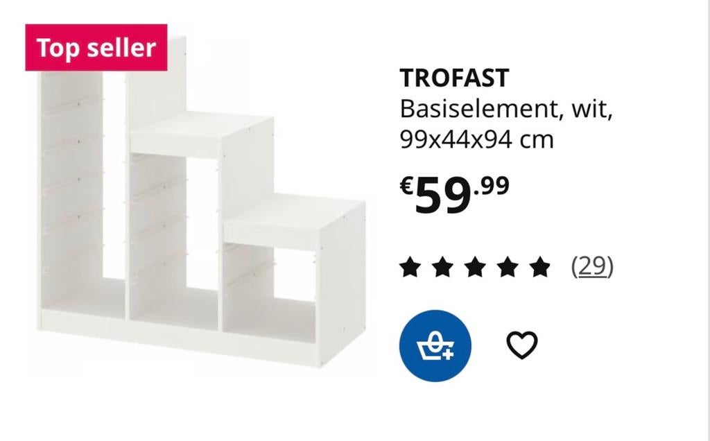 IKEA Trofast Opbergcombinatie met bakken, Ophalen, Gebruikt