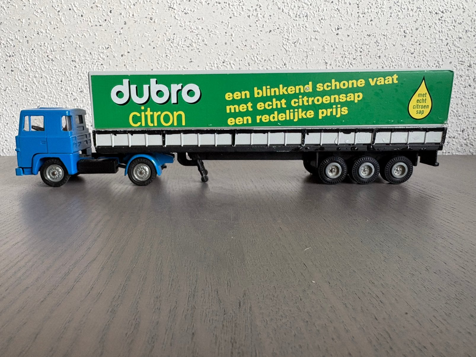Tekno 1/50 Scania 141 trekker met oplegger, Ophalen of Verzenden, Zo goed als nieuw, Bus of Vrachtwagen, Tekno