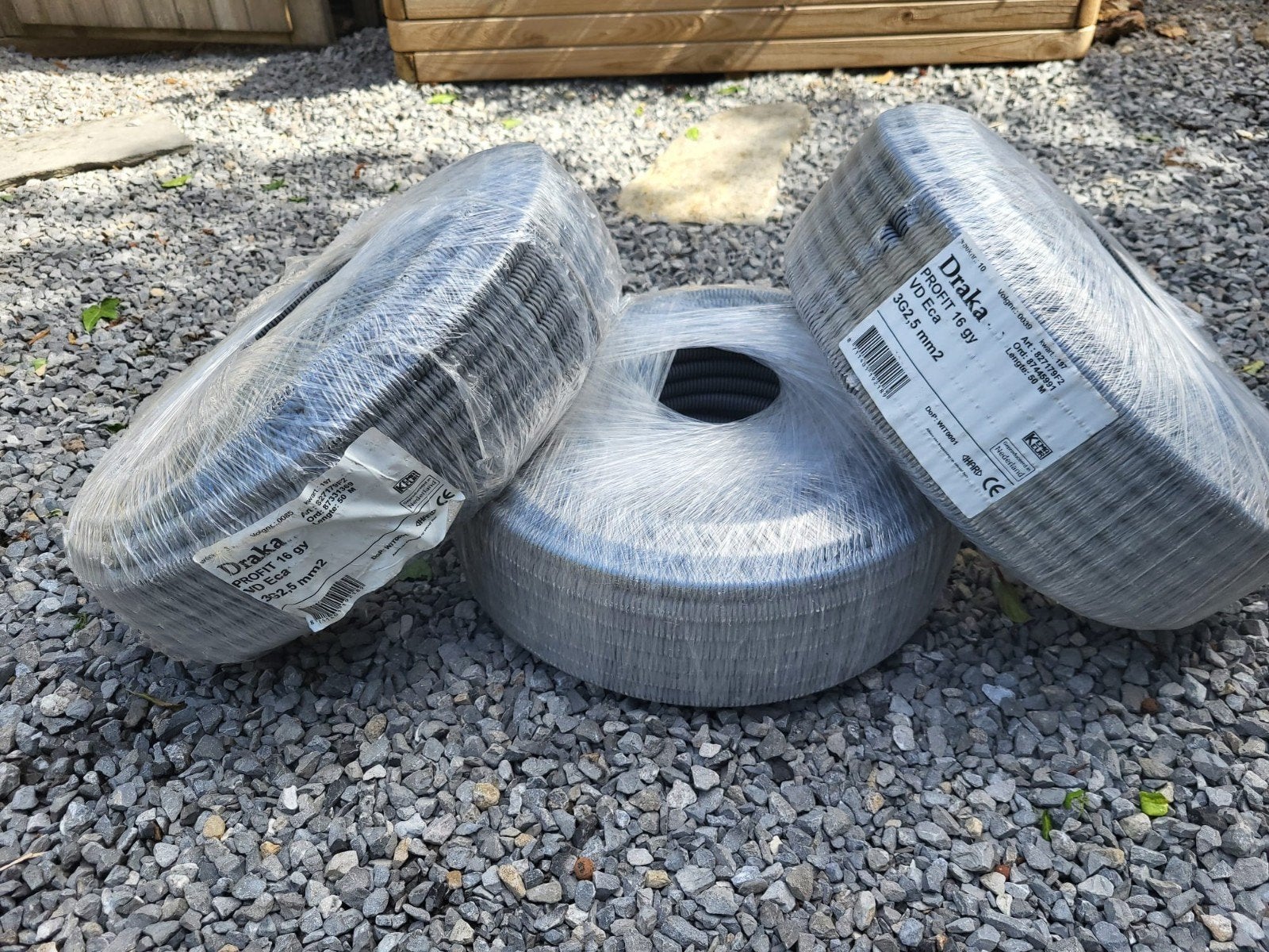 Draka profit 16 gy vd Eca 3x2.5 ...3x 50 meter, Doe-het-zelf en Verbouw, Ophalen, Nieuw, Kabel of Snoer