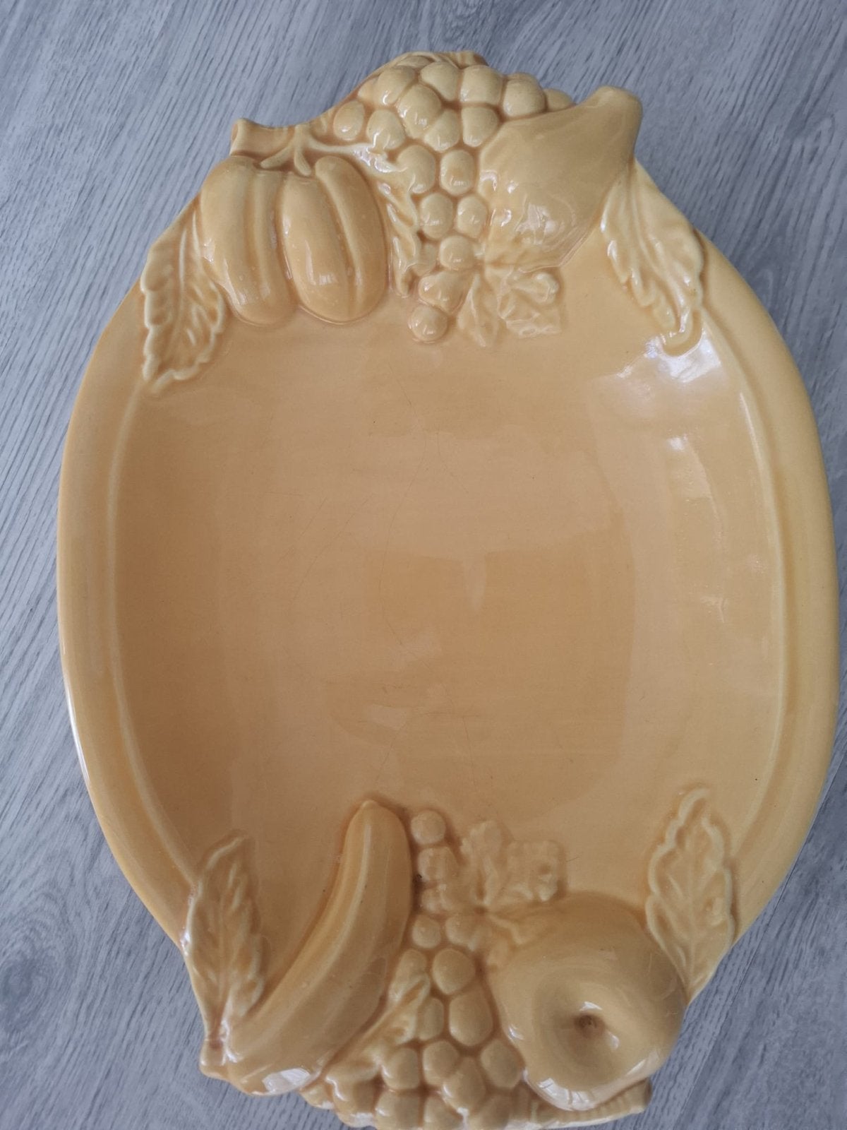 Vintage Fruitschaal Keramiek Geel - Decoratieve Schaal, Ophalen