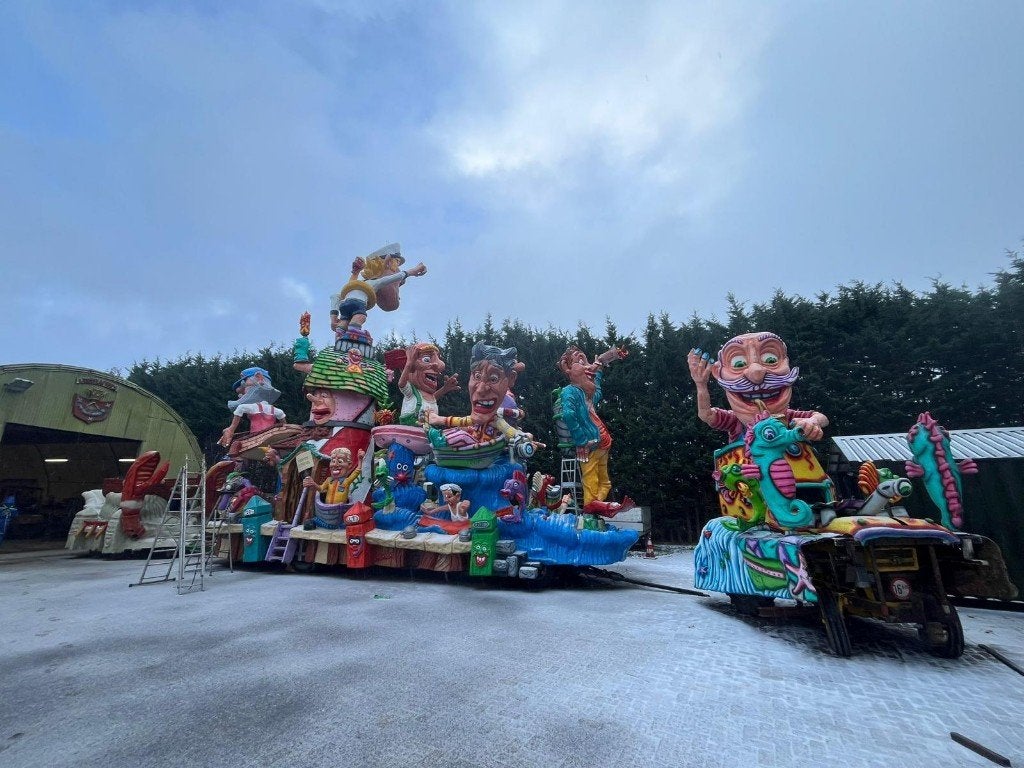 Carnavalswagen polyester, Ophalen, Gebruikt, Feestartikel, Carnaval