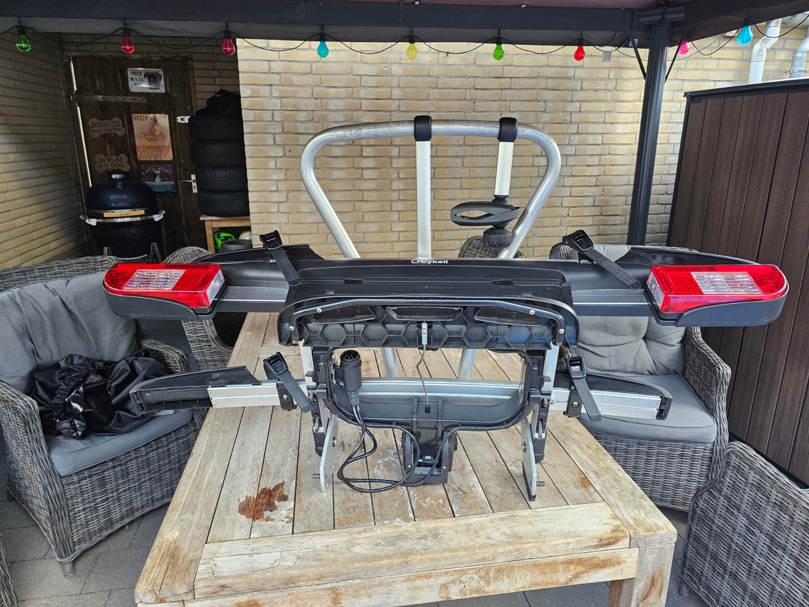 Cykell T21 fietsendrager voor 2 fietsen, Auto diversen, Fietsendragers, Gebruikt, Trekhaakdrager, 2 fietsen, Elektrische fiets