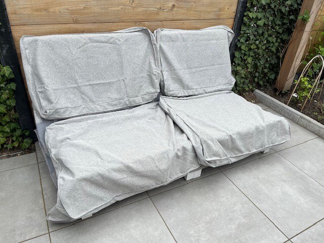 Ikea Kivik hoes 3-zitsbank Tibbleby beige/grijs, Tweepersoons, 75 tot 100 cm, Ophalen of Verzenden, Zo goed als nieuw