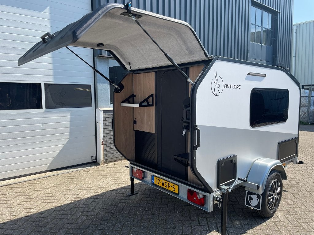 Antilope minicaravan - Zilver - Off-grid - Te koop, Overige merken, Bedrijf, 500 - 750 kg, Tot 4 meter