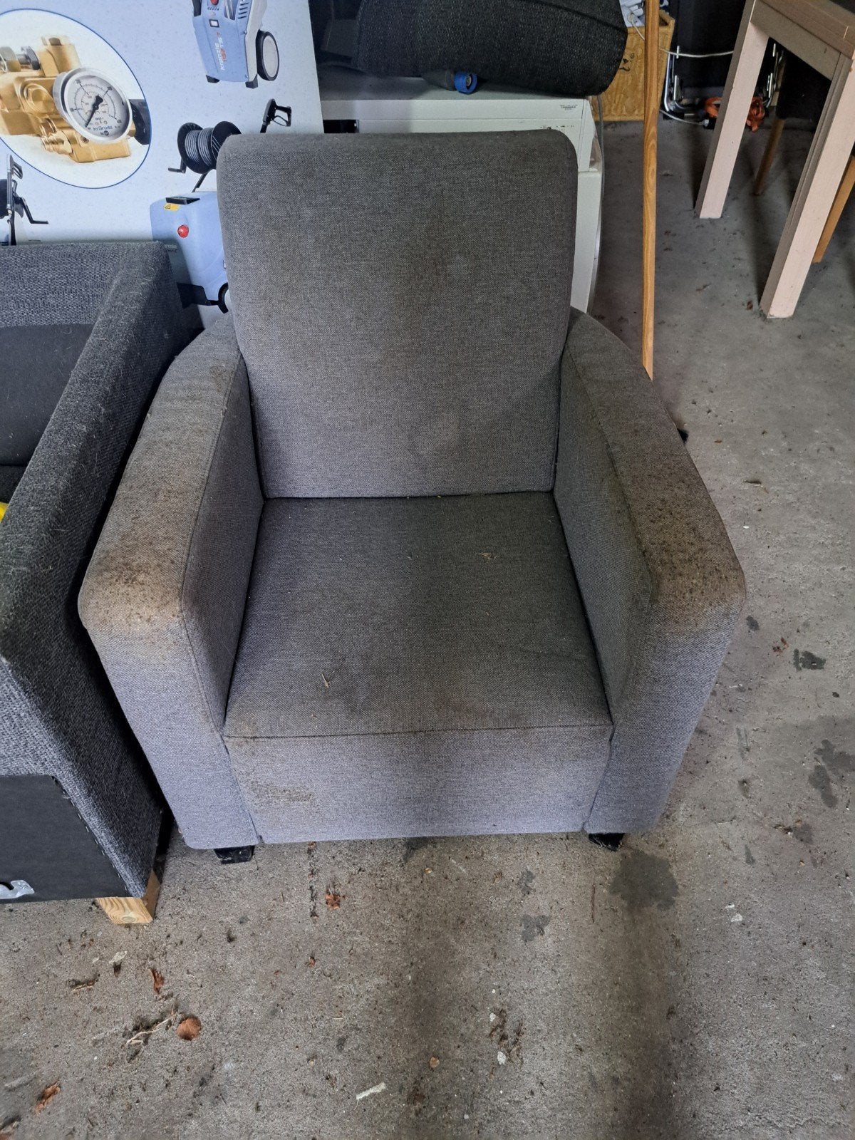 Comfortabele grijze fauteuil - Gebruikt, Ophalen, Gebruikt, Minder dan 75 cm, Modern comfort