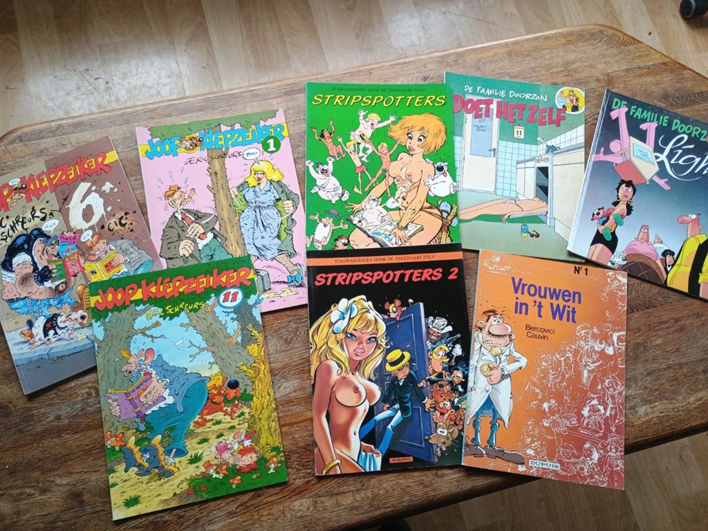 Stripboeken Joop Klepzeiker, Strip spotters, Familie Doorzon, Boeken, Stripboeken, Meerdere stripboeken, Ophalen, Gelezen