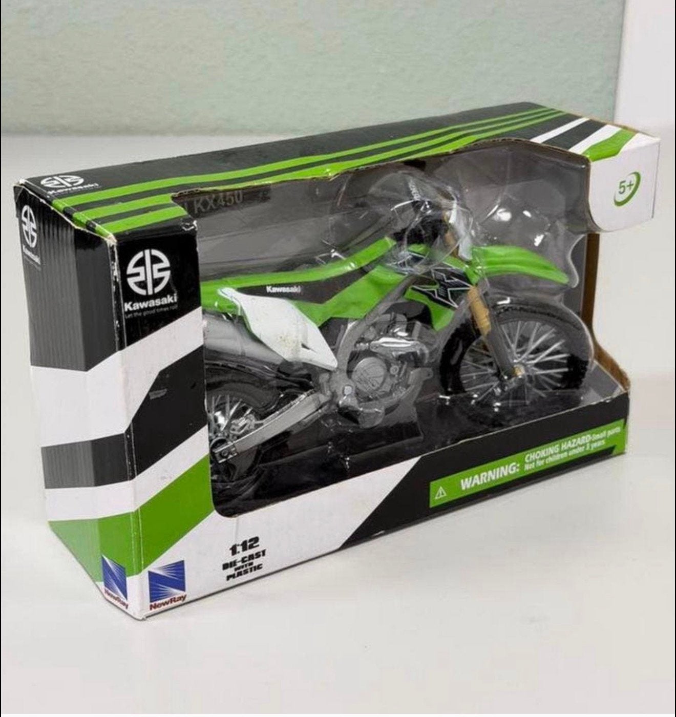 Kawasaki KX450F Miniatuur model motor 1:12 New Ray Diecast, Hobby en Vrije tijd, Nieuw, Ophalen of Verzenden, H, Motor