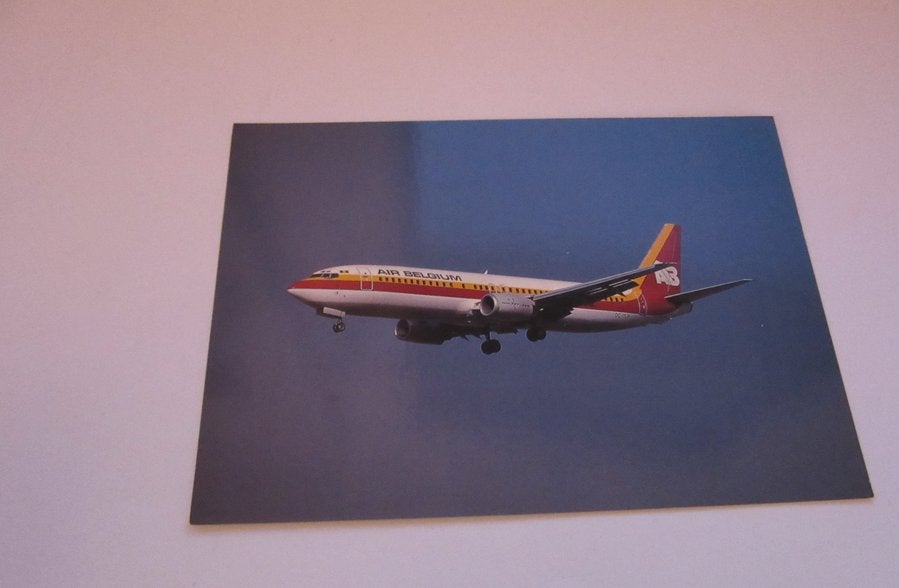 Air Belgium ansichtkaart Boeing 737-400, Verzenden, Nieuw, Kaart, Foto of Prent