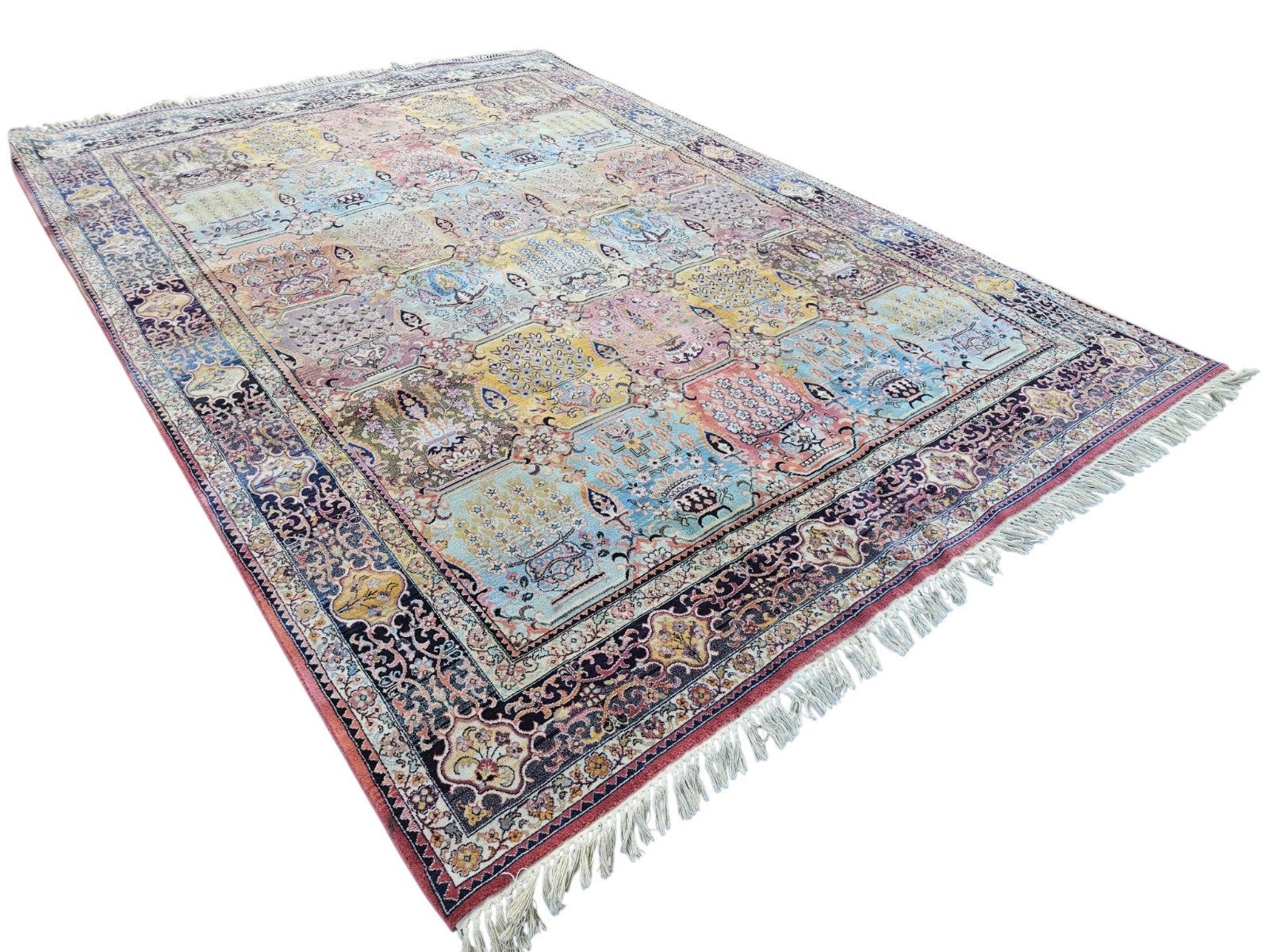 Prachtig vintage tapijt 200 x 290 cm, Gebruikt, Groen, 200 cm of meer, Ophalen of Verzenden