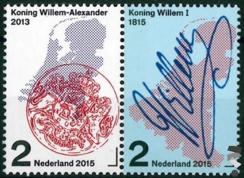 Nederland NVPH nr 3273/4 postfris 200 jaar koninkrijk 2015, Postzegels en Munten, Postzegels | Nederland, Ophalen of Verzenden