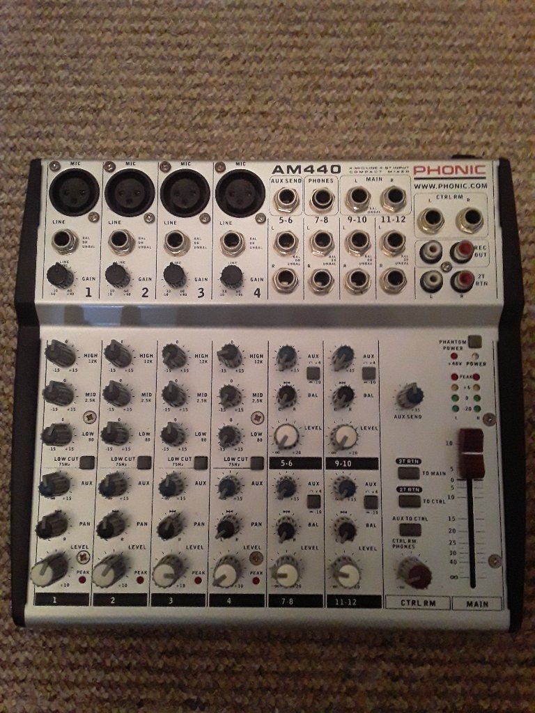 AM440 Phonic paneel, Muziek en Instrumenten, Ophalen of Verzenden, Gebruikt, 10 tot 20 kanalen