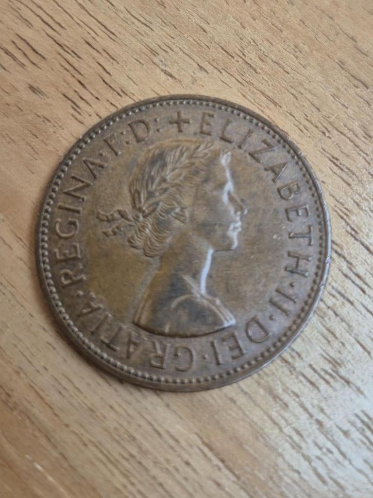1 penny 1962 Elizabeth mooie munt, Verzenden, Overige landen