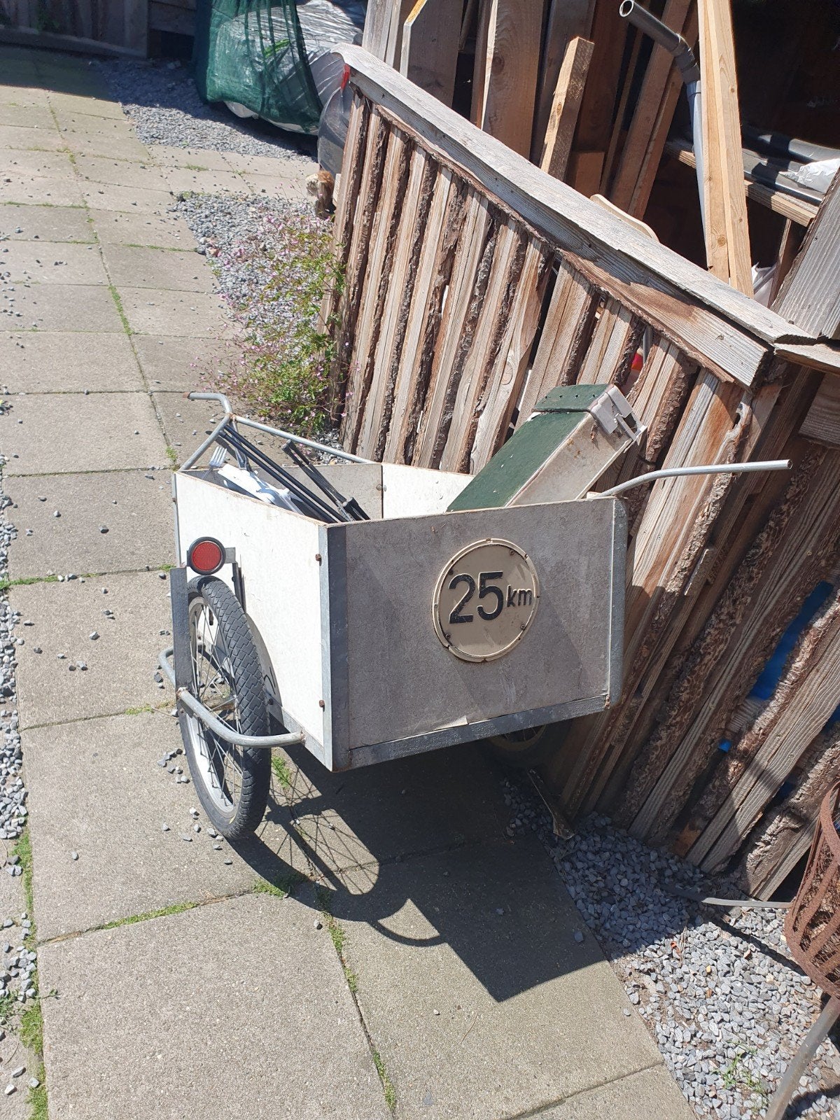 Fiets kar, Ophalen, Gebruikt, Aanhangfiets
