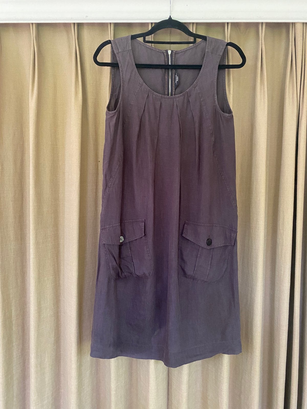 Max Mara weekend chocolate linen dress/Size 40, Maat 38/40 (M), Bruin, Ophalen of Verzenden, Zo goed als nieuw