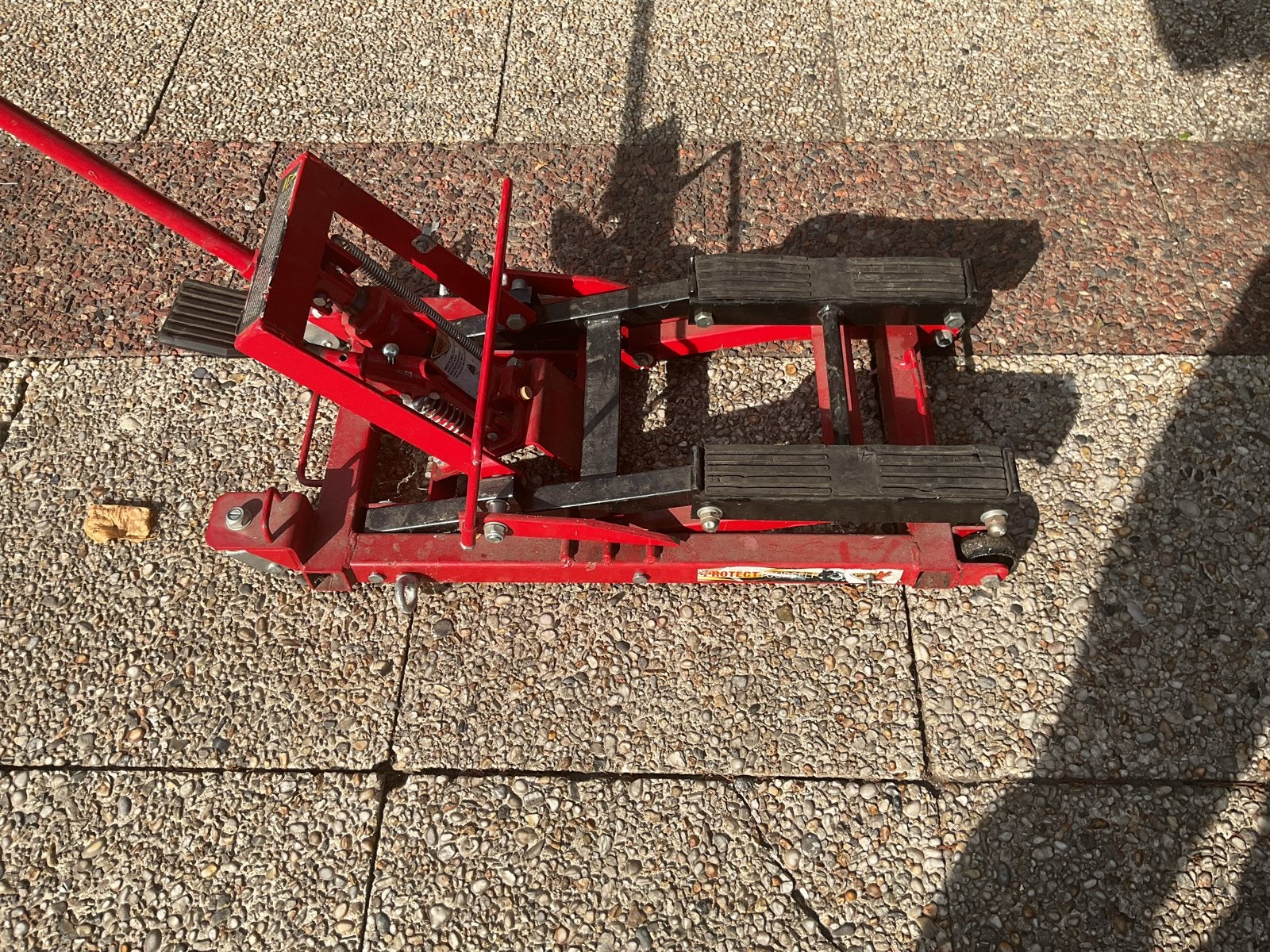 Hydraulische motorfietskrik - Rood, Ophalen, Gebruikt, Hydraulisch, Garagekrik