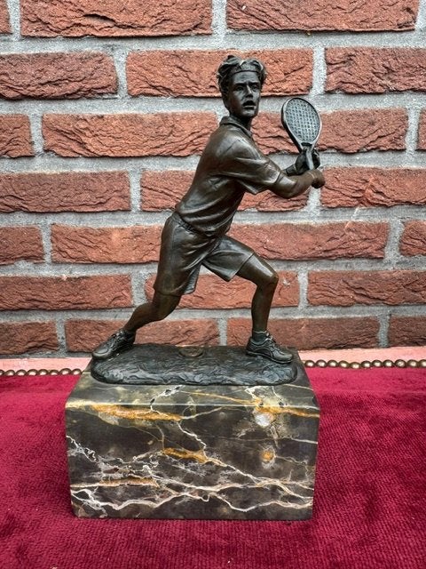 bronzen beeld van een tennis speler, Ophalen of Verzenden, Brons