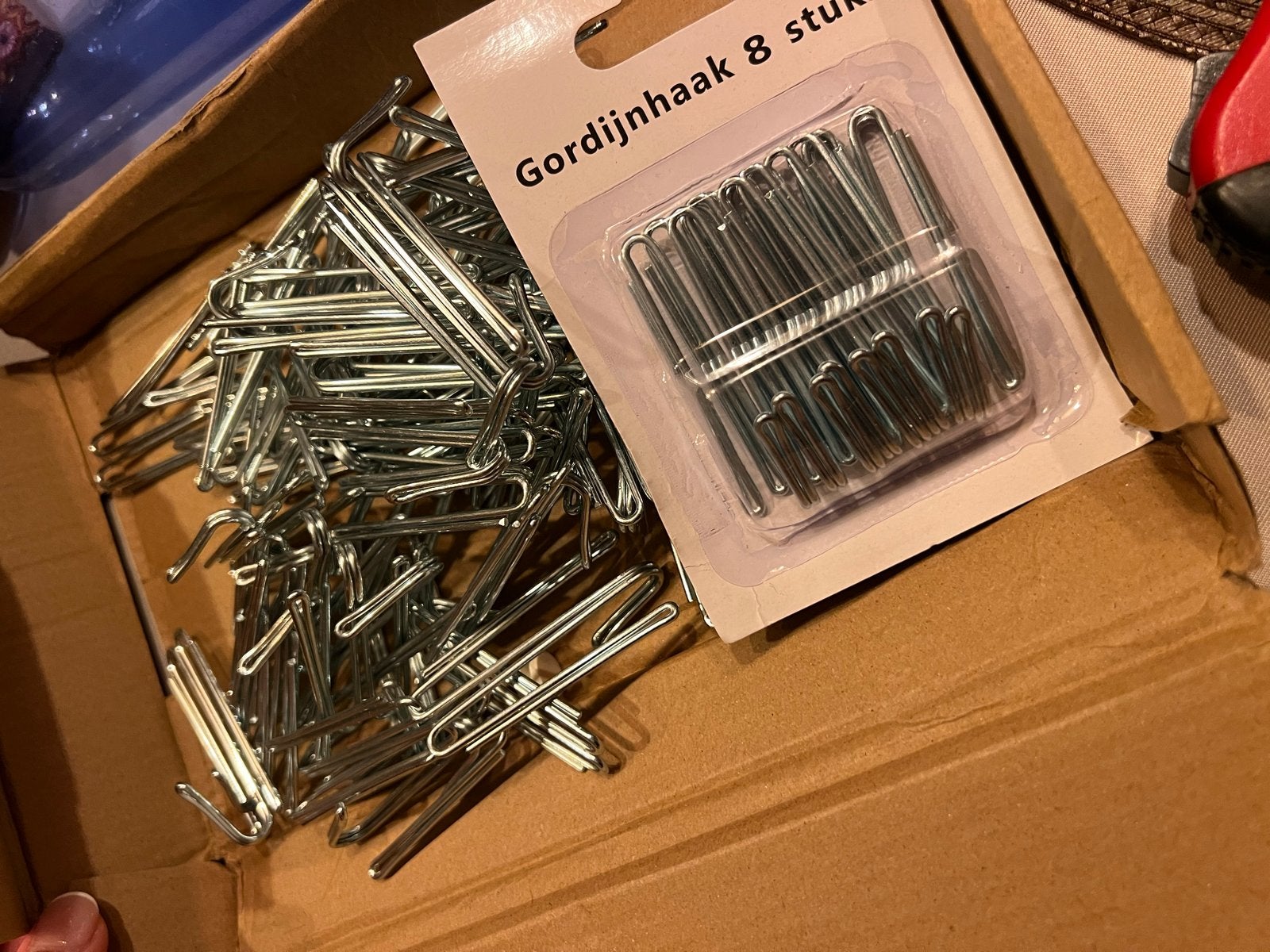 Gordijnhaken 42 pieces, Met haken, Metaal, Nieuw, Ophalen of Verzenden