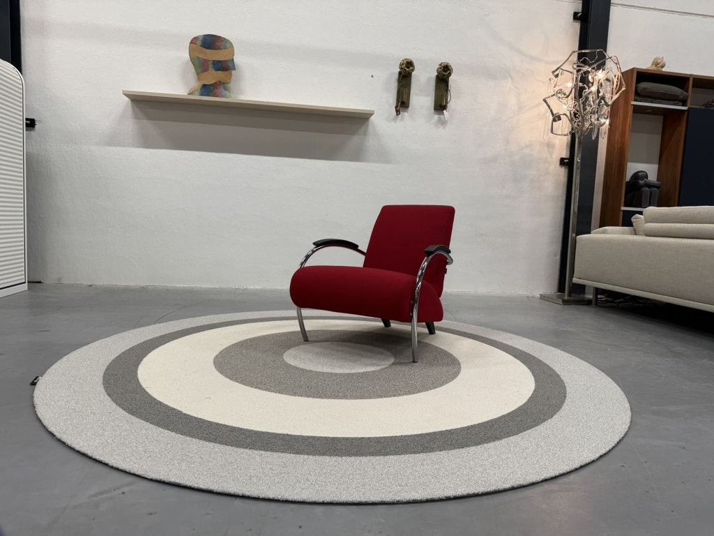 Nieuw Gelderland 5470 Lotus Fauteuil Rood stof Vidar Stoel, Huis en Inrichting, Fauteuils, Nieuw, Ophalen of Verzenden, Info@gelderlanddesign.com