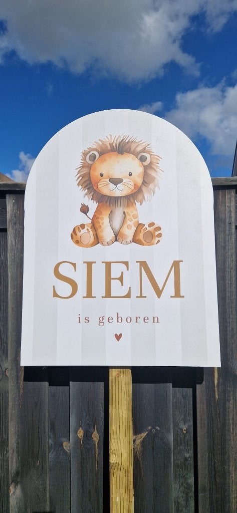 Gepersonaliseerd geboortebord te huur!, Ophalen, Nieuw, Geboortebord